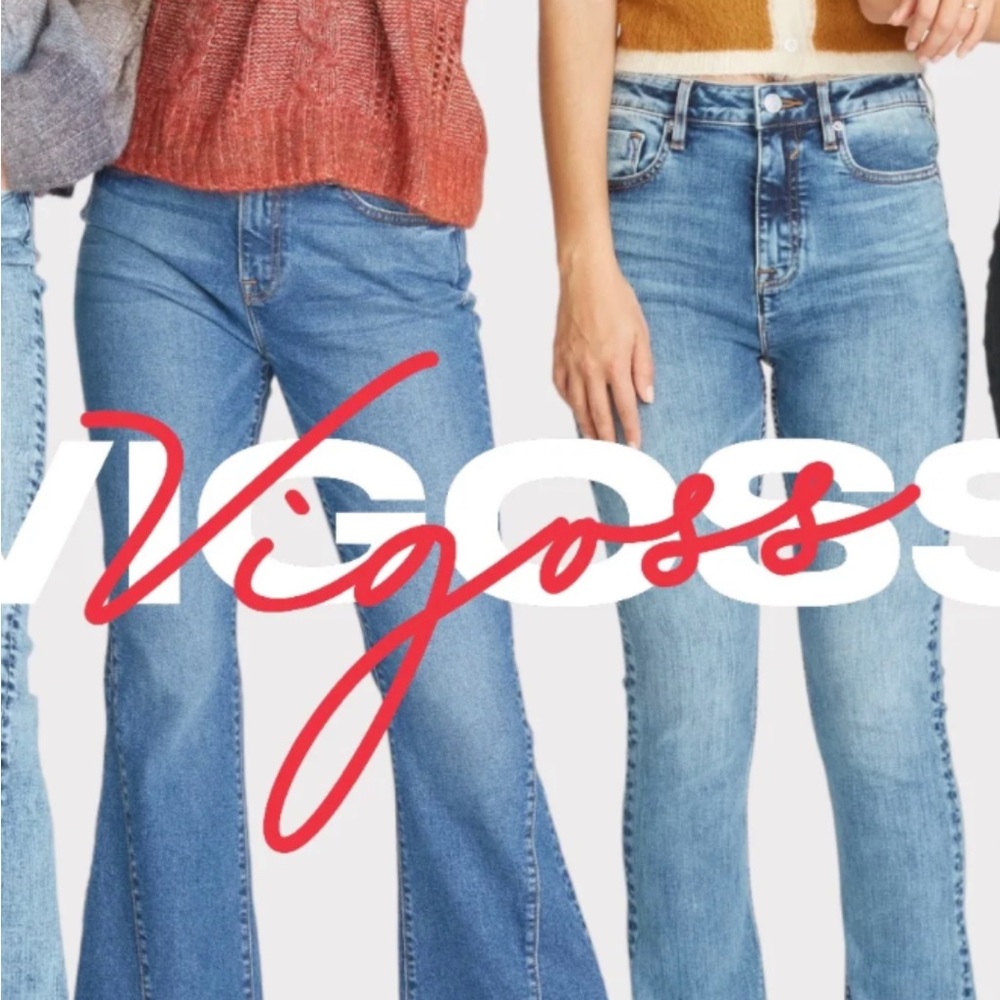 Vigoss mid-rise bootcut denim.  Medium wash with light distressing.  NWOT size 9